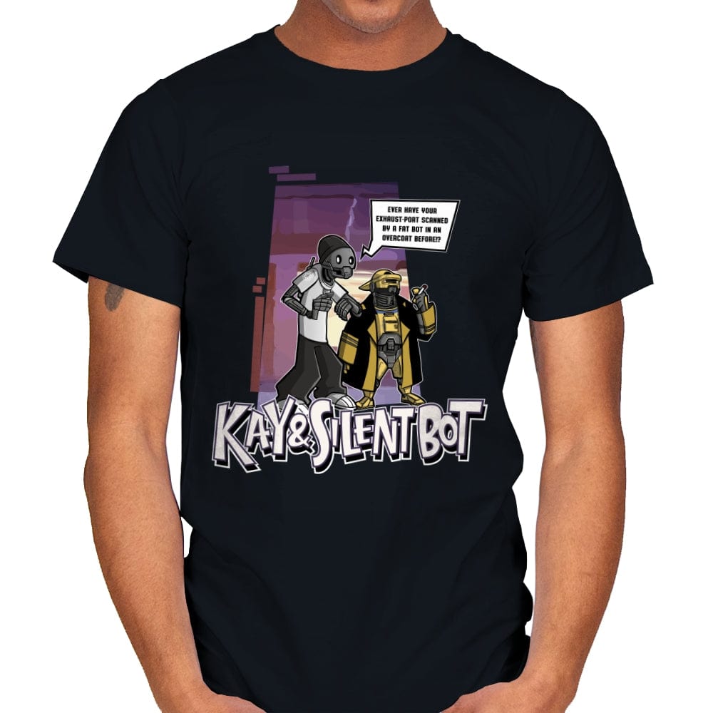 Kay & Silent Bot - Mens T-Shirts RIPT Apparel Small / Black
