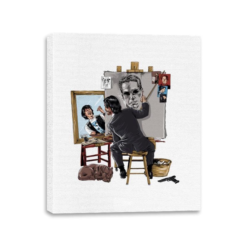Keanu Triple Self Portrait - Canvas Wraps Canvas Wraps RIPT Apparel 11x14 / White
