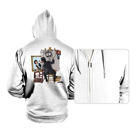 Keanu Triple Self Portrait - Hoodies Hoodies RIPT Apparel Small / White