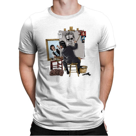 Keanu Triple Self Portrait - Mens Premium T-Shirts RIPT Apparel Small / White