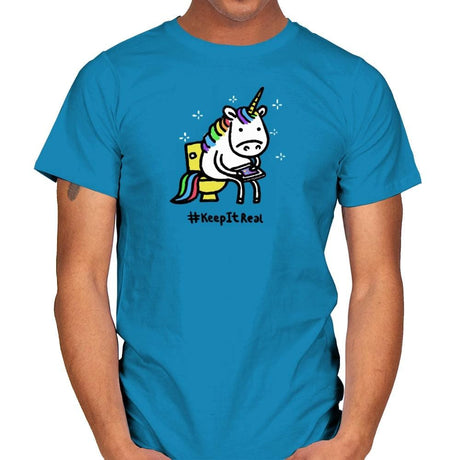 Keep It Real - Mens T-Shirts RIPT Apparel Small / Sapphire
