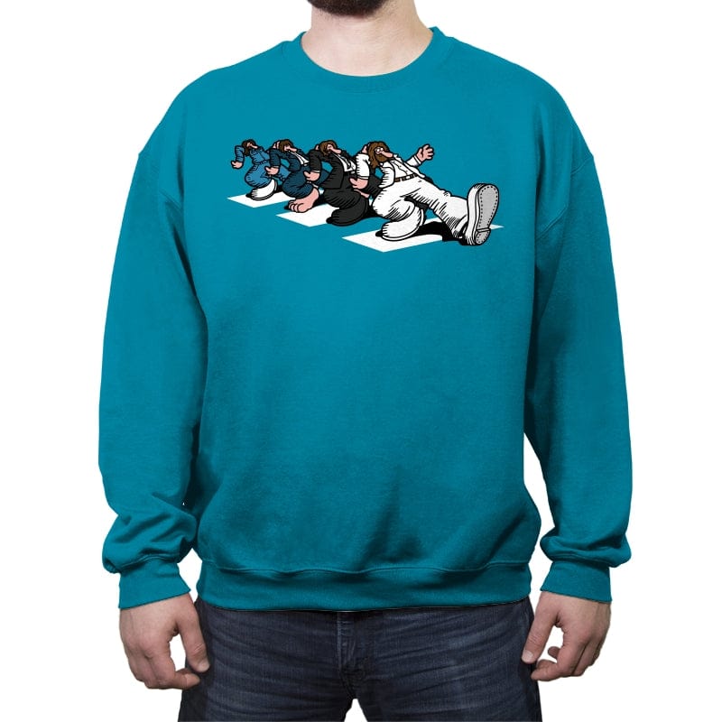 Keep on Crossin! - Crew Neck Sweatshirt Crew Neck Sweatshirt RIPT Apparel Small / Antique Sapphire