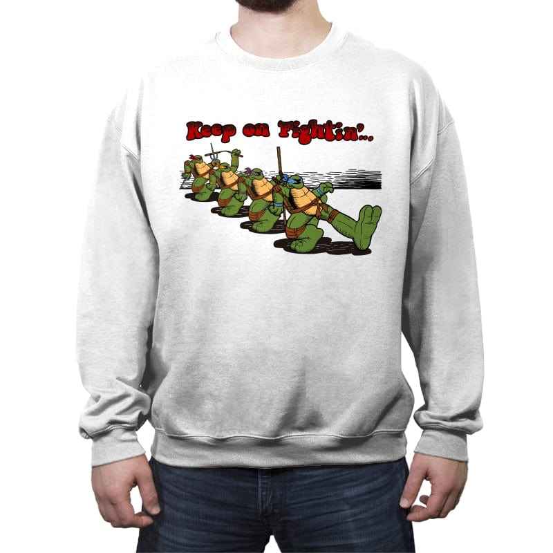 Keep on Fightin´... - Crew Neck Sweatshirt Crew Neck Sweatshirt RIPT Apparel Small / White