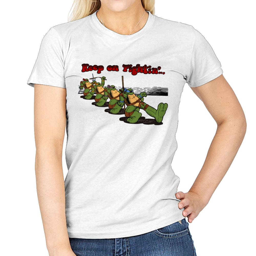 Keep on Fightin´... - Womens T-Shirts RIPT Apparel Small / White