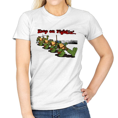 Keep on Fightin´... - Womens T-Shirts RIPT Apparel Small / White