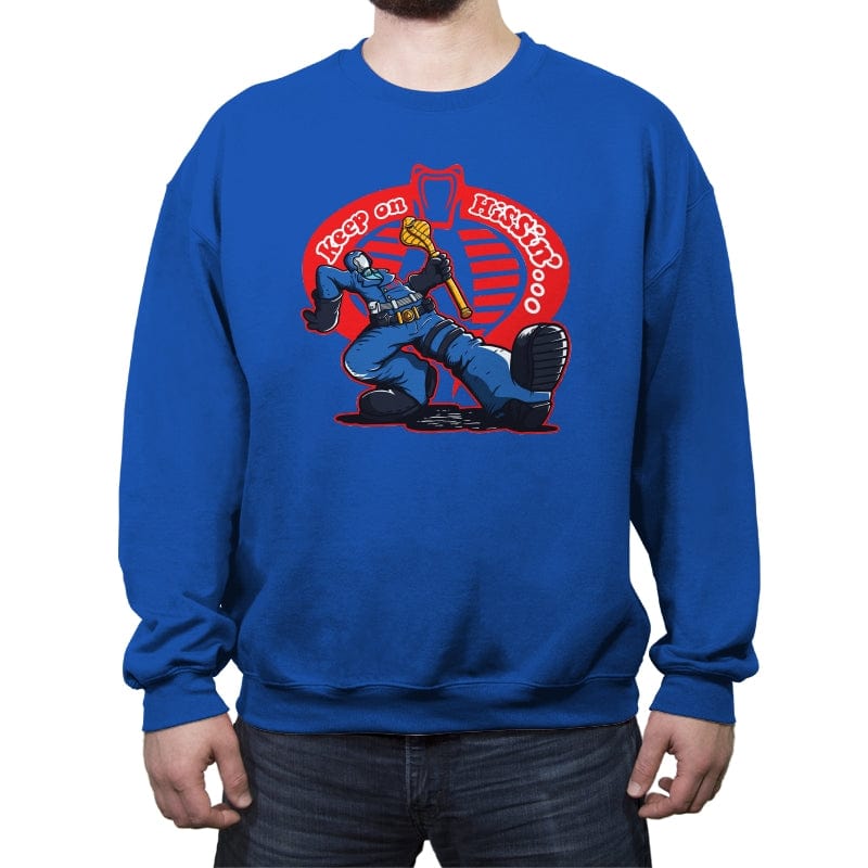 Keep on Hissin... - Crew Neck Sweatshirt Crew Neck Sweatshirt RIPT Apparel Small / Royal