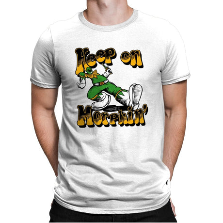 Keep on Morphin - Mens Premium T-Shirts RIPT Apparel Small / White