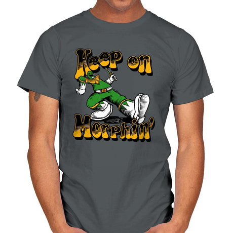 Keep on Morphin - Mens T-Shirts RIPT Apparel Small / Charcoal