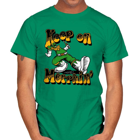 Keep on Morphin - Mens T-Shirts RIPT Apparel Small / Kelly