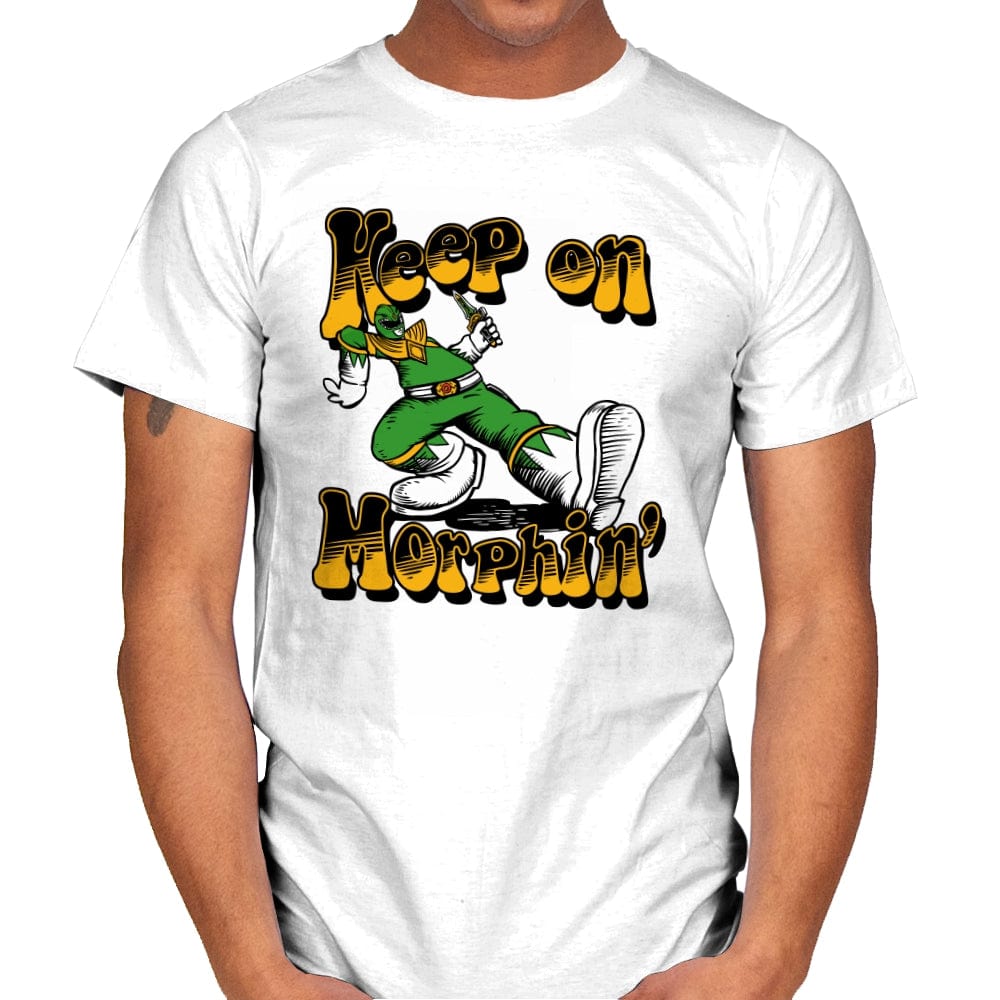 Keep on Morphin - Mens T-Shirts RIPT Apparel Small / White