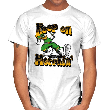 Keep on Morphin - Mens T-Shirts RIPT Apparel Small / White