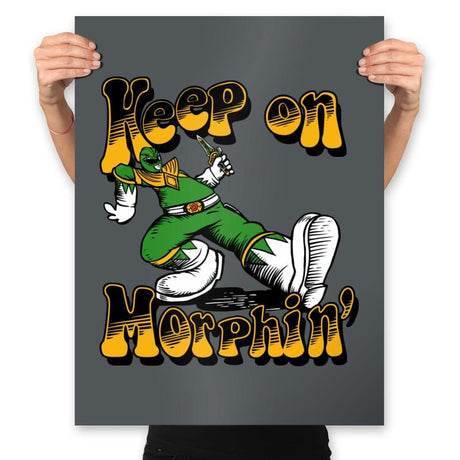 Keep on Morphin - Prints Posters RIPT Apparel 18x24 / Charcoal