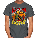 Keep on Rippin' - Mens T-Shirts RIPT Apparel Small / Charcoal