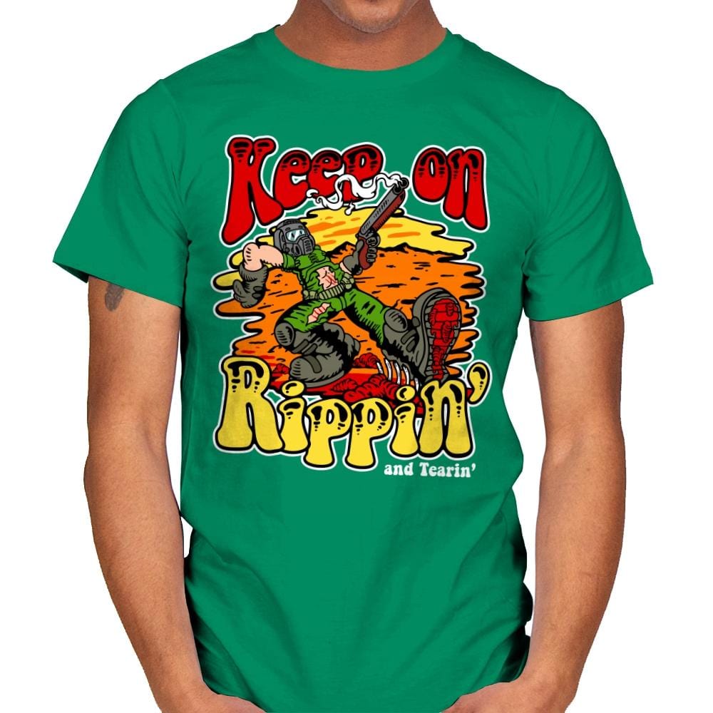 Keep on Rippin' - Mens T-Shirts RIPT Apparel Small / Kelly