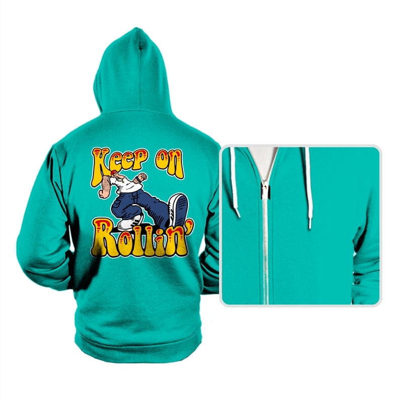 Keep on Rollin - Hoodies Hoodies RIPT Apparel Small / Teal