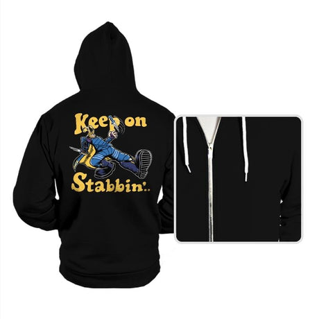 Keep On Stabbin' - Hoodies Hoodies RIPT Apparel Small / Black