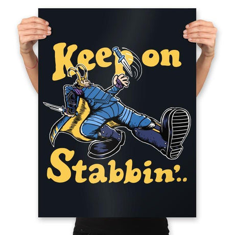 Keep On Stabbin' - Prints Posters RIPT Apparel 18x24 / Black