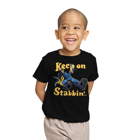 Keep On Stabbin' - Youth T-Shirts RIPT Apparel X-small / Black