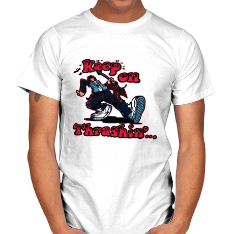 Keep on Thrashin! - Mens T-Shirts RIPT Apparel Small / White