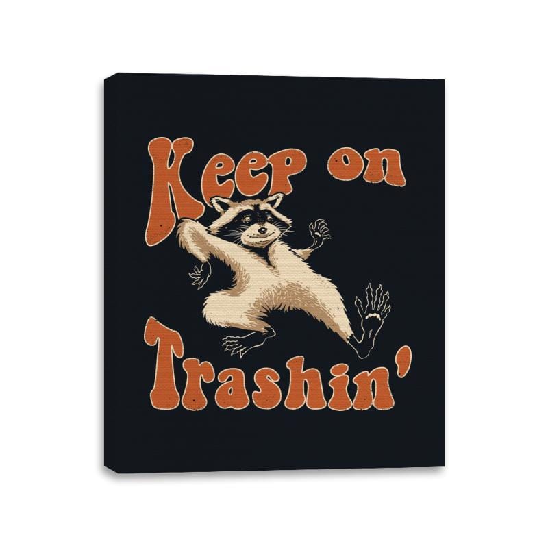 Keep on Trashin' - Canvas Wraps Canvas Wraps RIPT Apparel 11x14 / Black