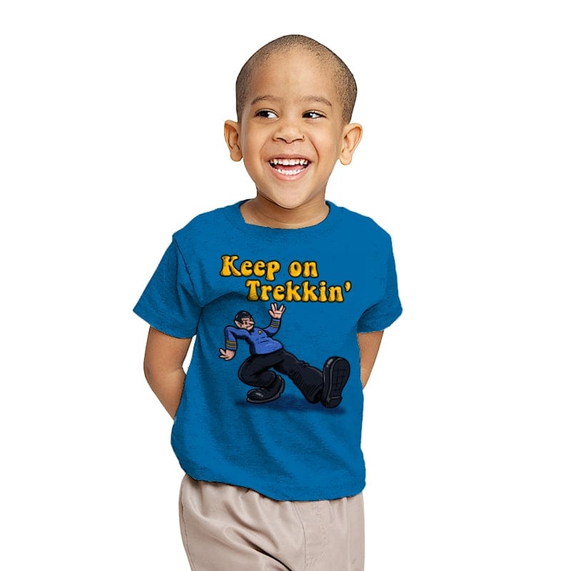 Keep on Trekkin' - Youth T-Shirts RIPT Apparel X-small / Sapphire
