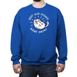 Keep Your Distance Right Meow - Crew Neck Sweatshirt Crew Neck Sweatshirt RIPT Apparel Small / Royal