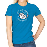 Keep Your Distance Right Meow - Womens T-Shirts RIPT Apparel Small / Sapphire