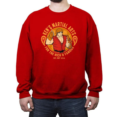 Ken's Martial Arts - Crew Neck Sweatshirt Crew Neck Sweatshirt RIPT Apparel Small / Red