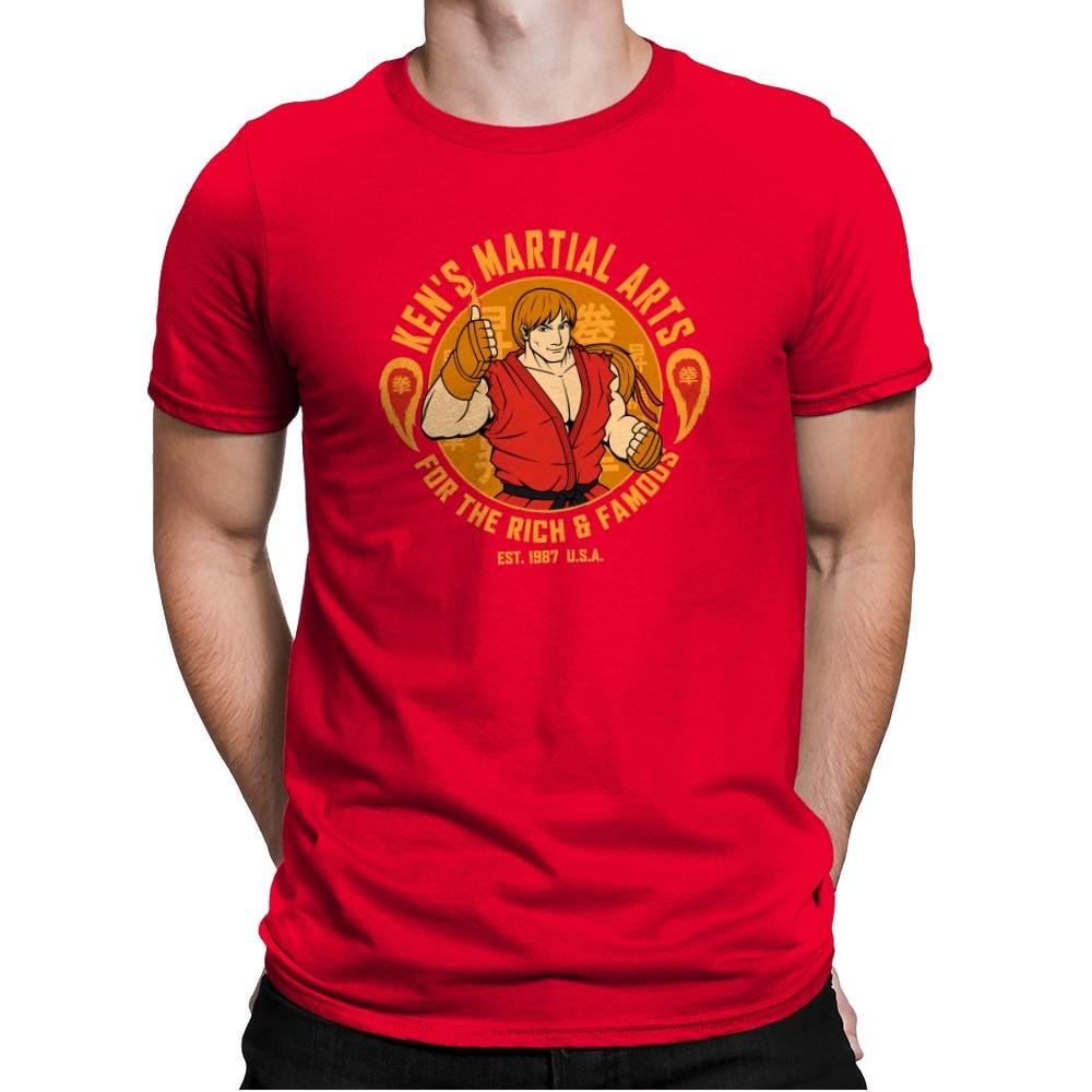 Ken's Martial Arts - Mens Premium T-Shirts RIPT Apparel Small / Red