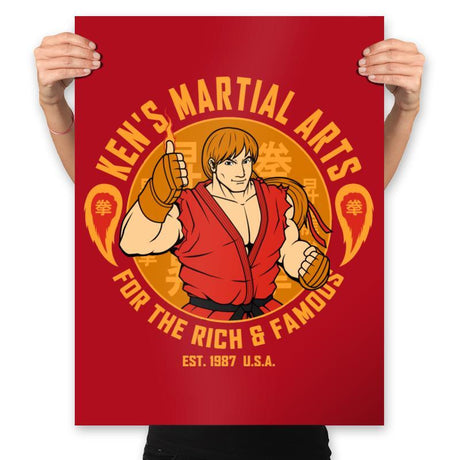 Ken's Martial Arts - Prints Posters RIPT Apparel 18x24 / Red