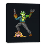 Kermit Ash Style - Canvas Wraps Canvas Wraps RIPT Apparel 16x20 / Black