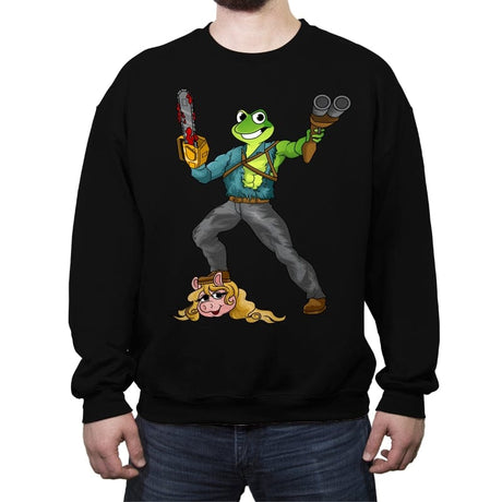 Kermit Ash Style - Crew Neck Sweatshirt Crew Neck Sweatshirt RIPT Apparel Small / Black