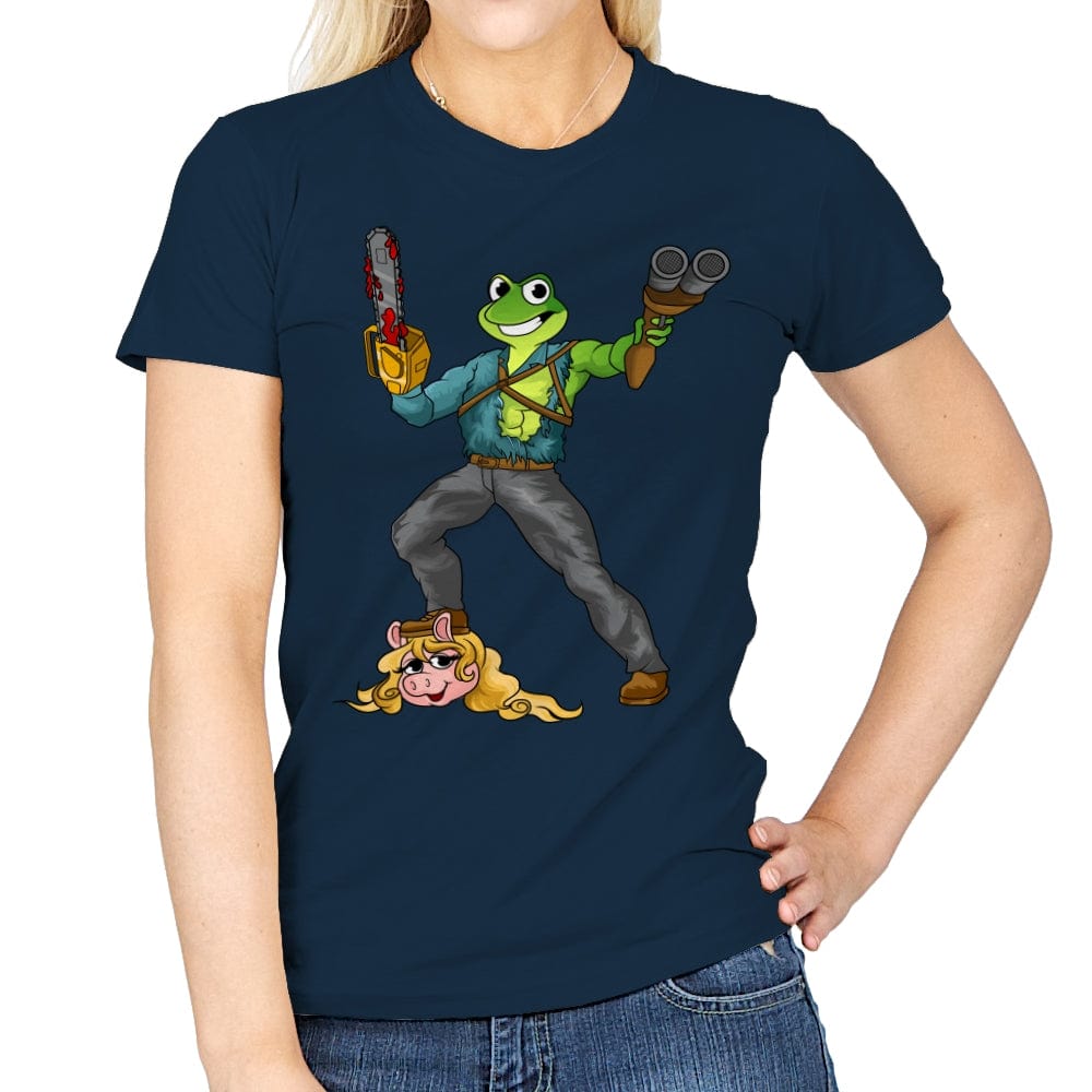 Kermit Ash Style - Womens T-Shirts RIPT Apparel Small / Navy