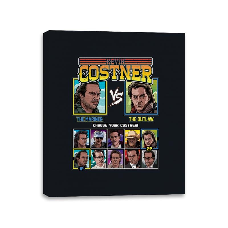Kevin Costner Fighter - Canvas Wraps Canvas Wraps RIPT Apparel 11x14 / Black