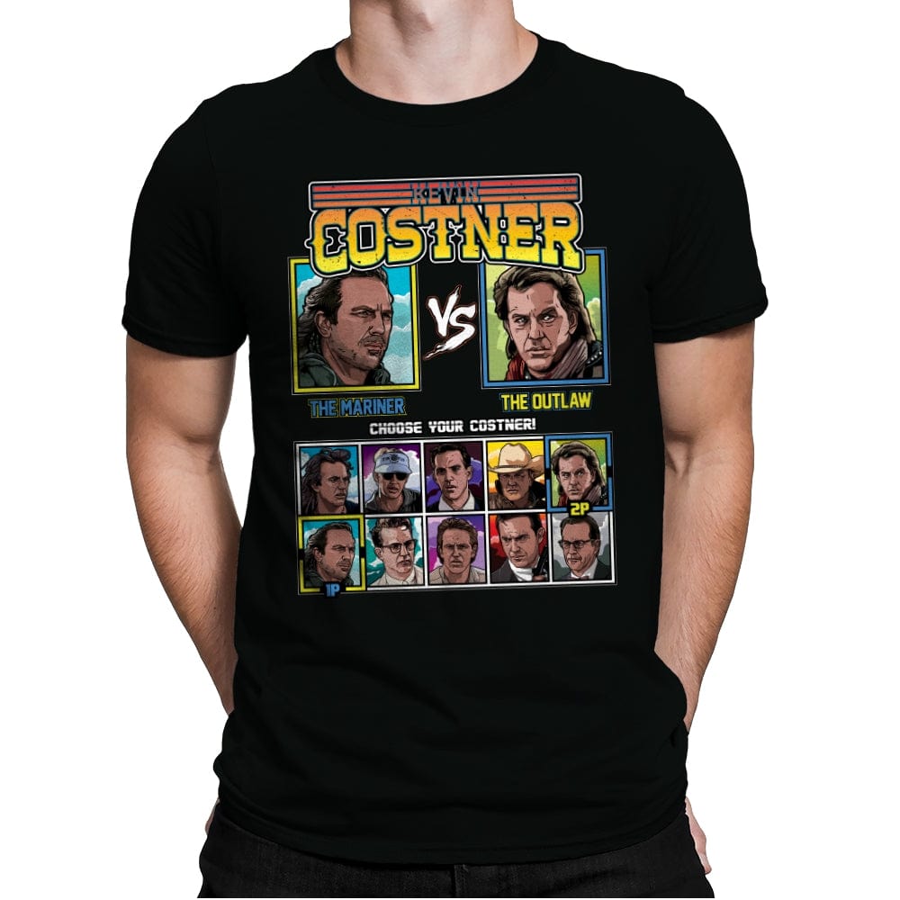 Kevin Costner Fighter - Mens Premium T-Shirts RIPT Apparel Small / Black