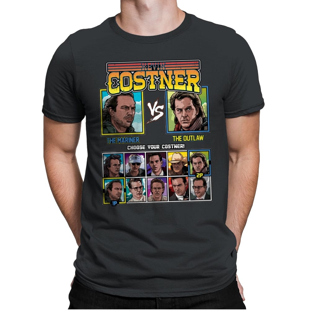 Kevin Costner Fighter - Mens Premium T-Shirts RIPT Apparel Small / Heavy Metal