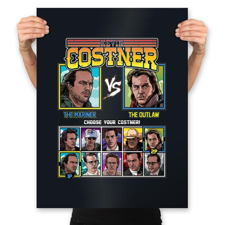 Kevin Costner Fighter - Prints Posters RIPT Apparel 18x24 / Black