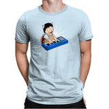 Keyboard Burger Cat Exclusive - Mens Premium T-Shirts RIPT Apparel Small / Light Blue