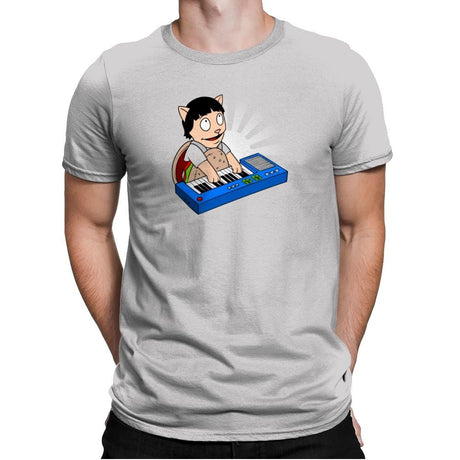 Keyboard Burger Cat Exclusive - Mens Premium T-Shirts RIPT Apparel Small / Light Grey