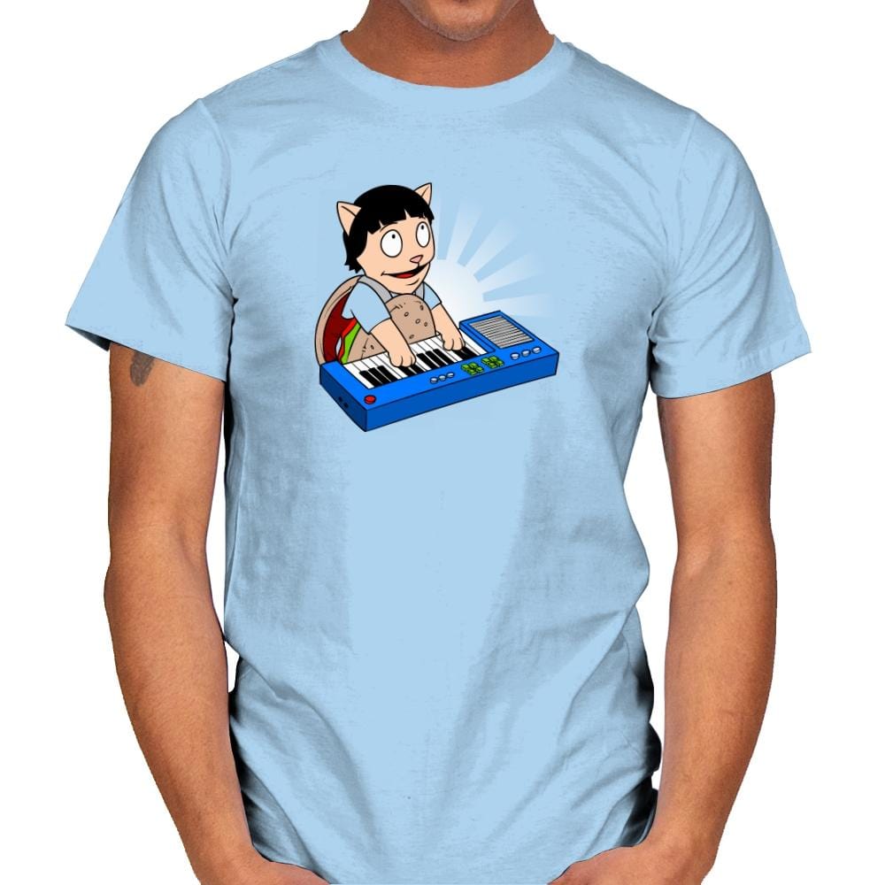 Keyboard Burger Cat Exclusive - Mens T-Shirts RIPT Apparel Small / Light Blue