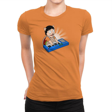 Keyboard Burger Cat Exclusive - Womens Premium T-Shirts RIPT Apparel Small / Classic Orange