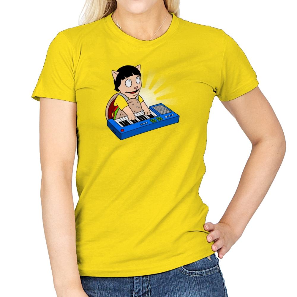 Keyboard Burger Cat Exclusive - Womens T-Shirts RIPT Apparel Small / Daisy