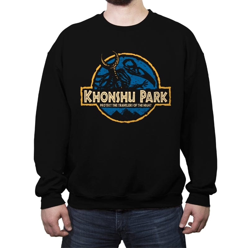 Khonshu Park - Crew Neck Sweatshirt Crew Neck Sweatshirt RIPT Apparel Small / Black