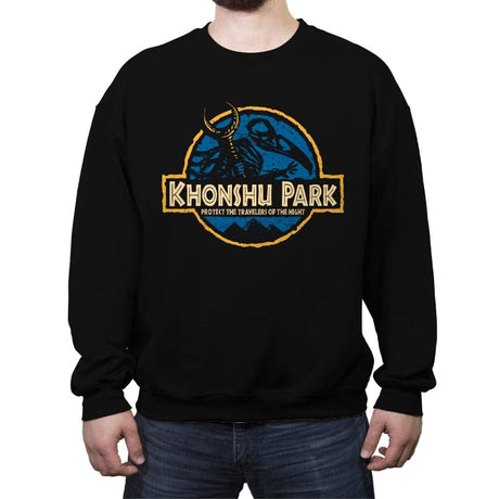 Khonshu Park - Crew Neck Sweatshirt Crew Neck Sweatshirt RIPT Apparel Small / Black