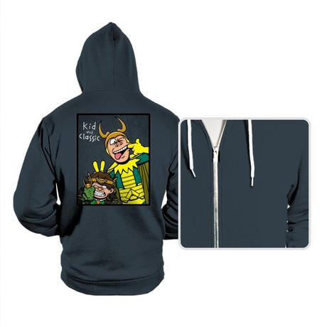 Kid and Classic - Hoodies Hoodies RIPT Apparel Small / Dark Gray