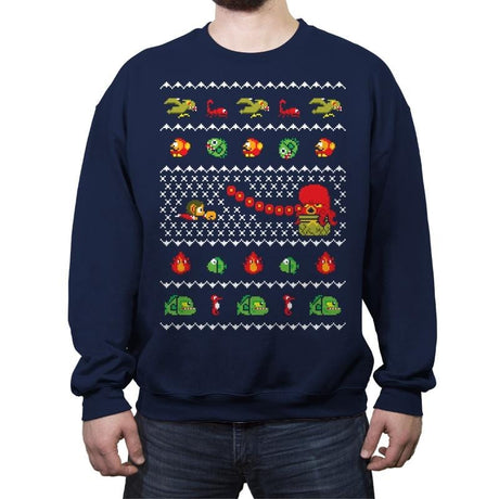 Kiddmas World - Crew Neck Sweatshirt Crew Neck Sweatshirt RIPT Apparel Small / Navy