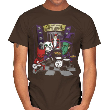 Kidnap The Sandy Claws Exclusive - Mens T-Shirts RIPT Apparel Small / Dark Chocolate
