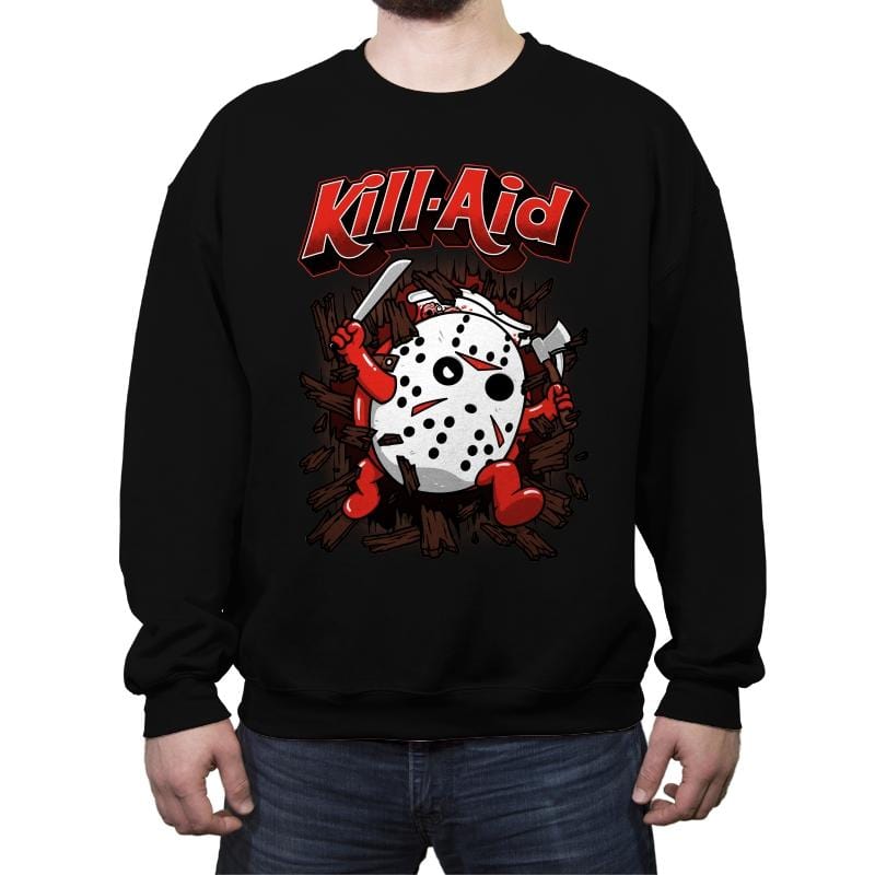 Kill-Aid Rotten Strawberry Flavor - Crew Neck Sweatshirt Crew Neck Sweatshirt RIPT Apparel Small / Black