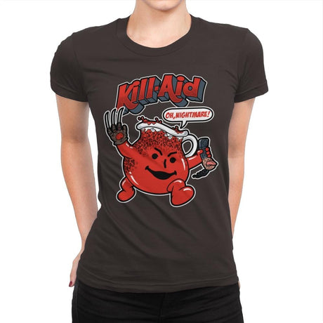 Kill-Aid - Womens Premium T-Shirts RIPT Apparel Small / Dark Chocolate