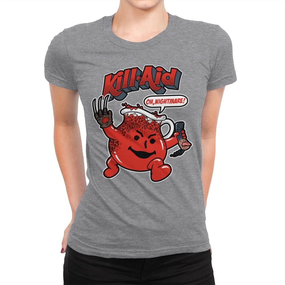 Kill-Aid - Womens Premium T-Shirts RIPT Apparel Small / Heather Grey